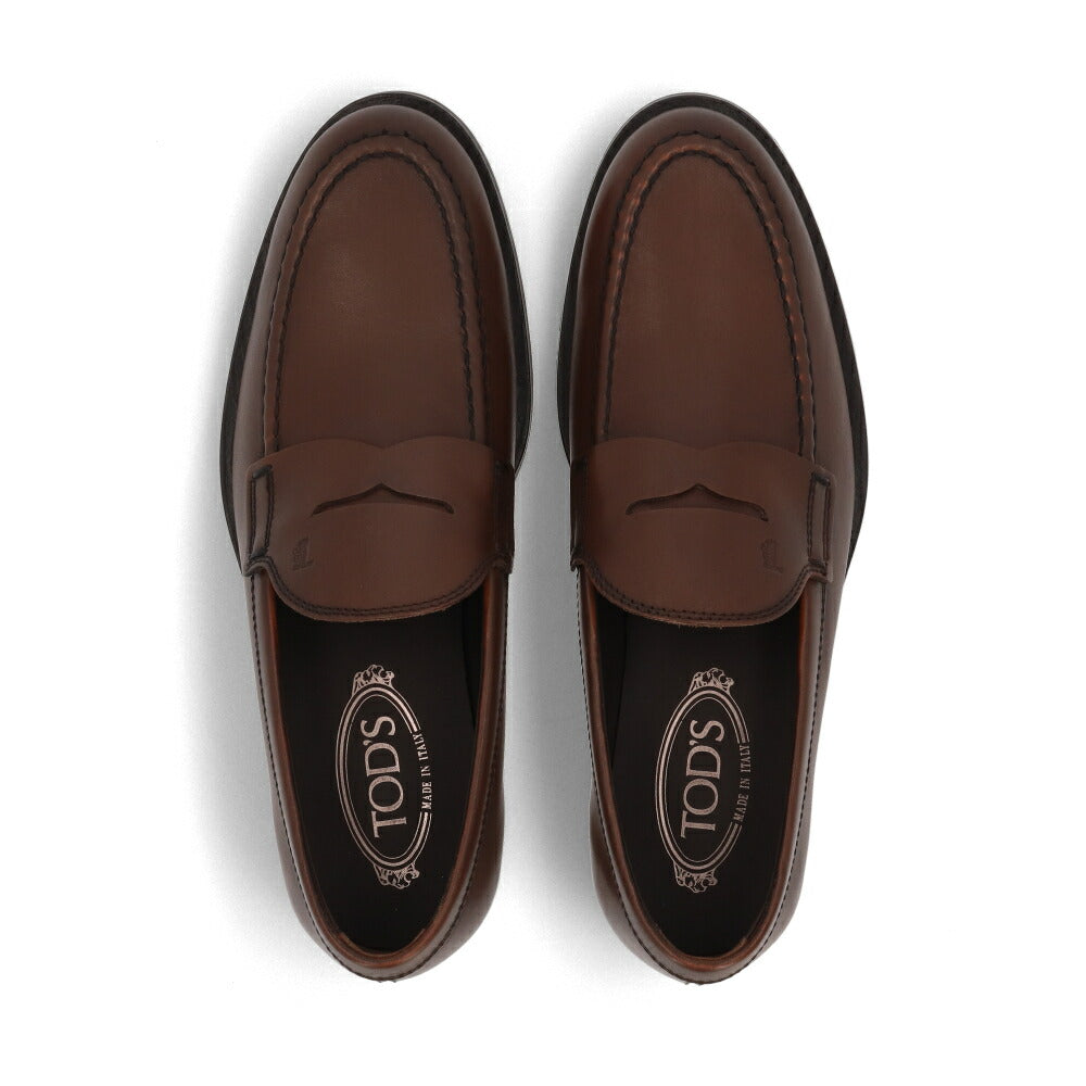 TOD'S  ブラウン レザー フォーマルシューズ クラシカル ロゴ入り ローファー XXM0ZF0Q920D9C