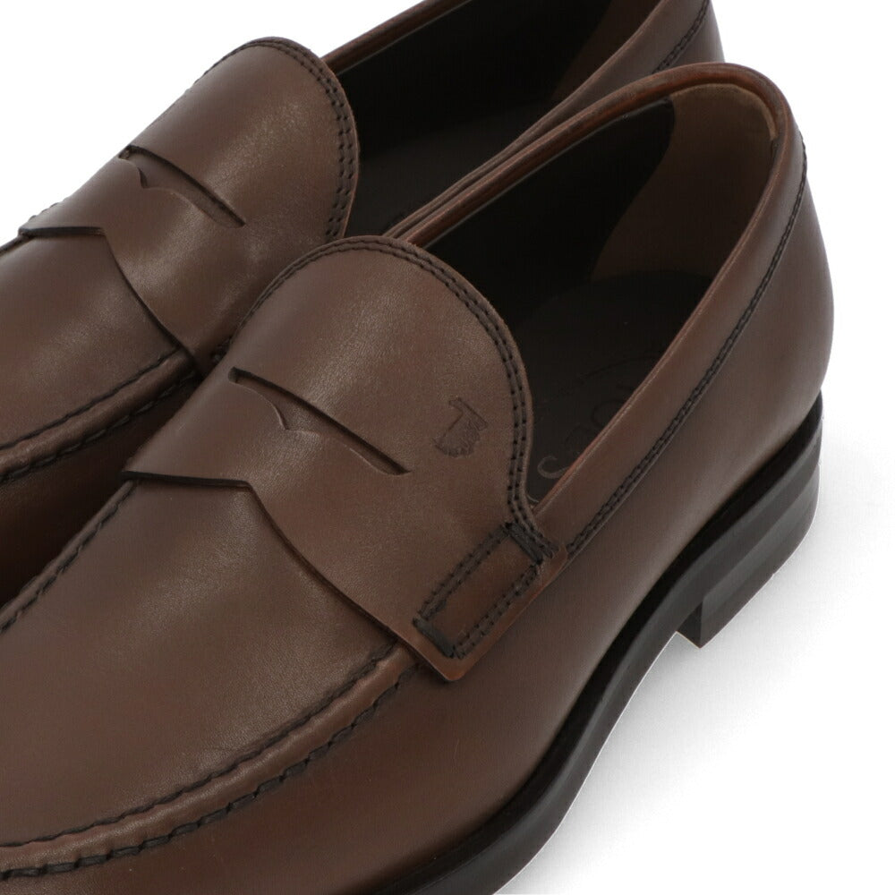TOD'S  ブラウン レザー フォーマルシューズ クラシカル ロゴ入り ローファー XXM0ZF0Q920D9C