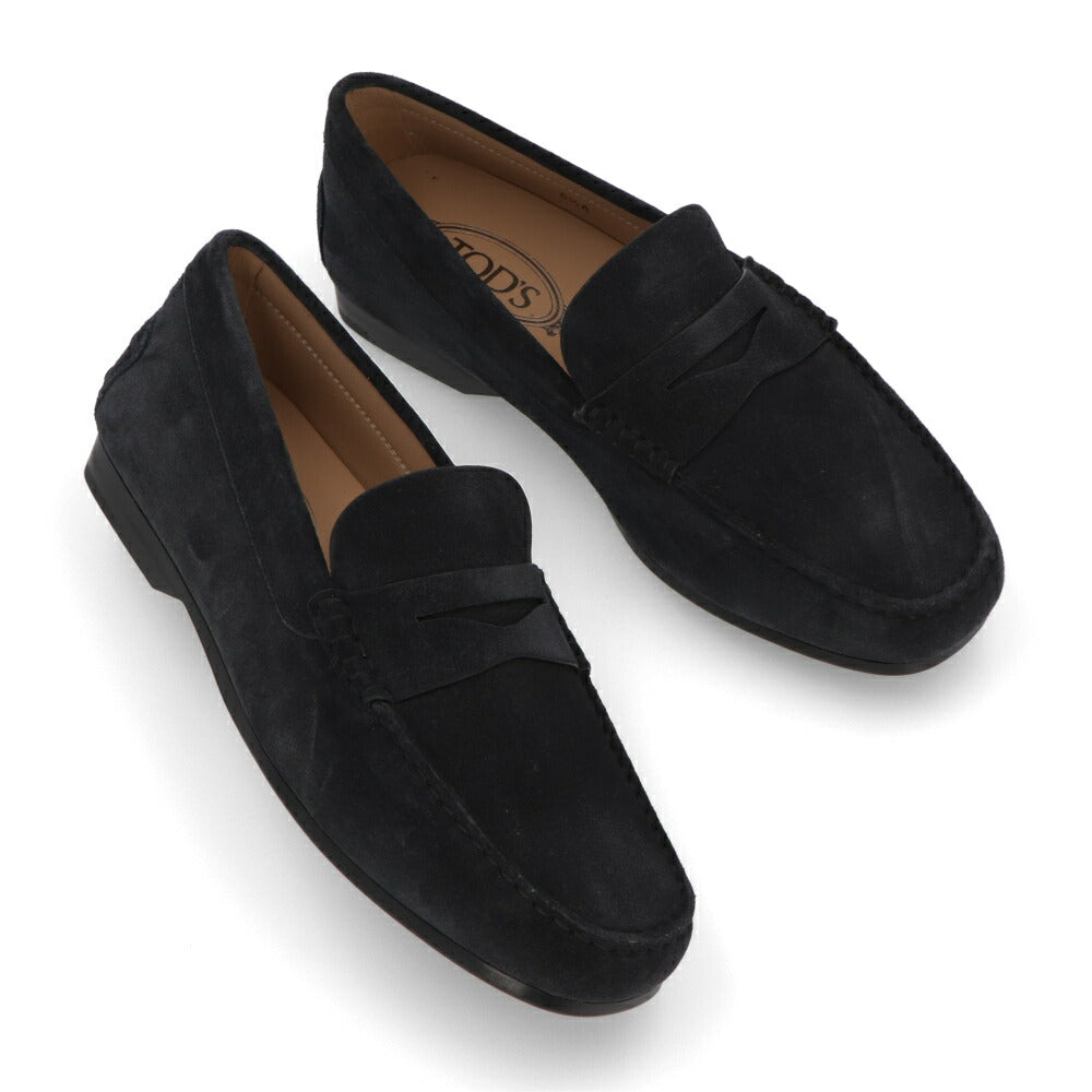 TOD'S ダークブラウン ネイビー スエード ローファー ドライビングシューズ XXM31L00640M8W
