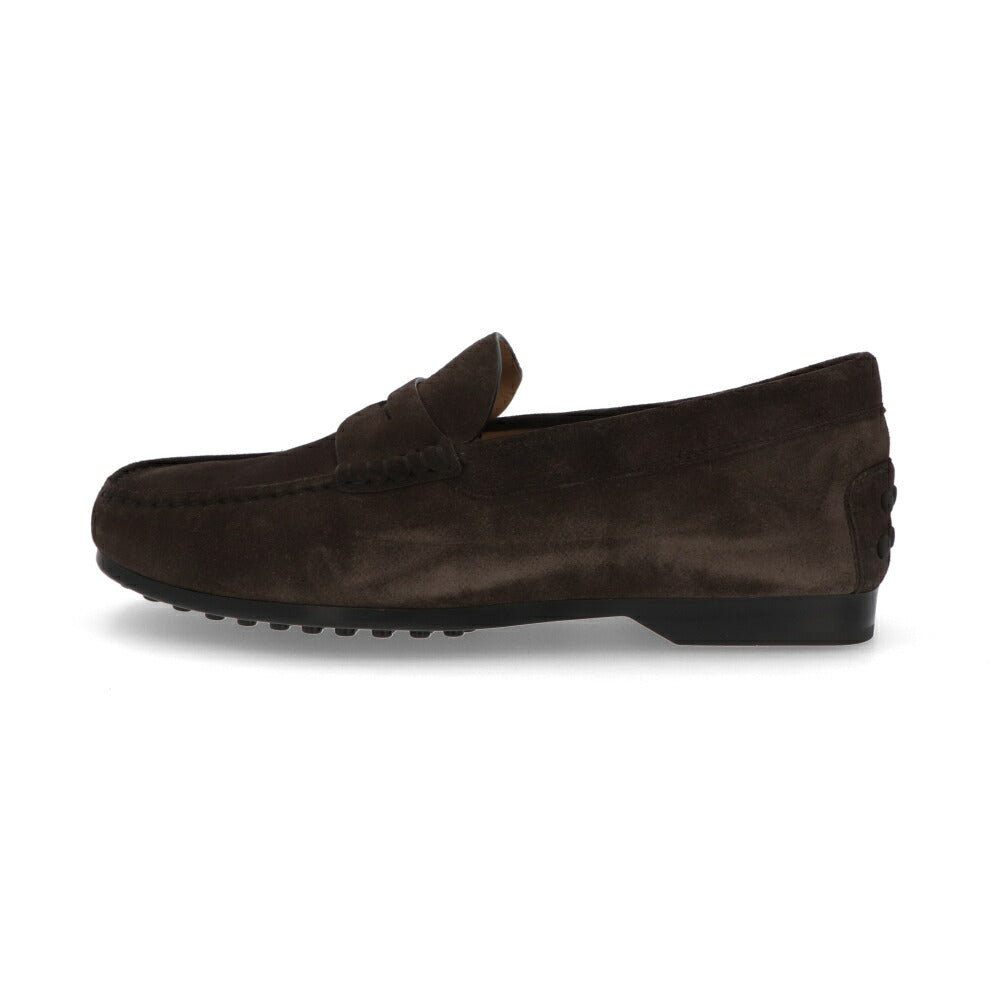 TOD'S ダークブラウン ネイビー スエード ローファー ドライビングシューズ XXM31L00640M8W