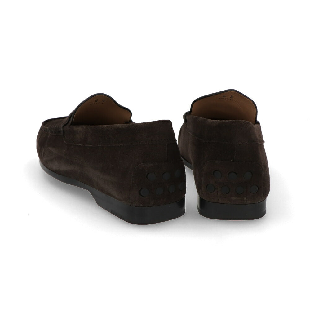 TOD'S ダークブラウン ネイビー スエード ローファー ドライビングシューズ XXM31L00640M8W