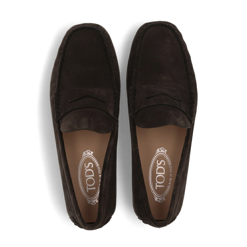 TOD'S ダークブラウン ネイビー スエード ローファー ドライビングシューズ XXM31L00640M8W
