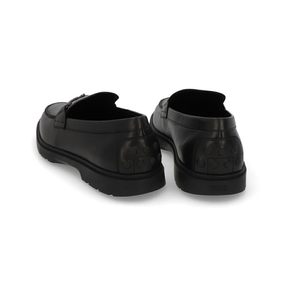 TOD'S  ブラック レザー ビットローファー ダブルT ローファー XXM59K0ID31N6M