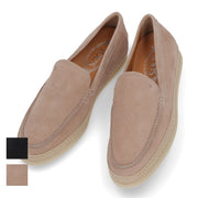 TOD'S  ピンクベージュ ダークネイビー スリッポン フラットシューズ ローファー XXW92K0HU30M8W