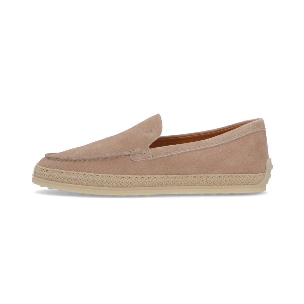 TOD'S  ピンクベージュ ダークネイビー スリッポン フラットシューズ ローファー XXW92K0HU30M8W