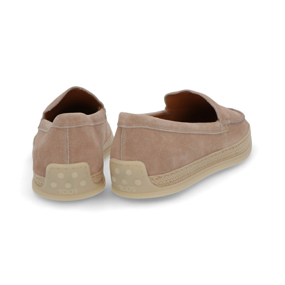 TOD'S  ピンクベージュ ダークネイビー スリッポン フラットシューズ ローファー XXW92K0HU30M8W