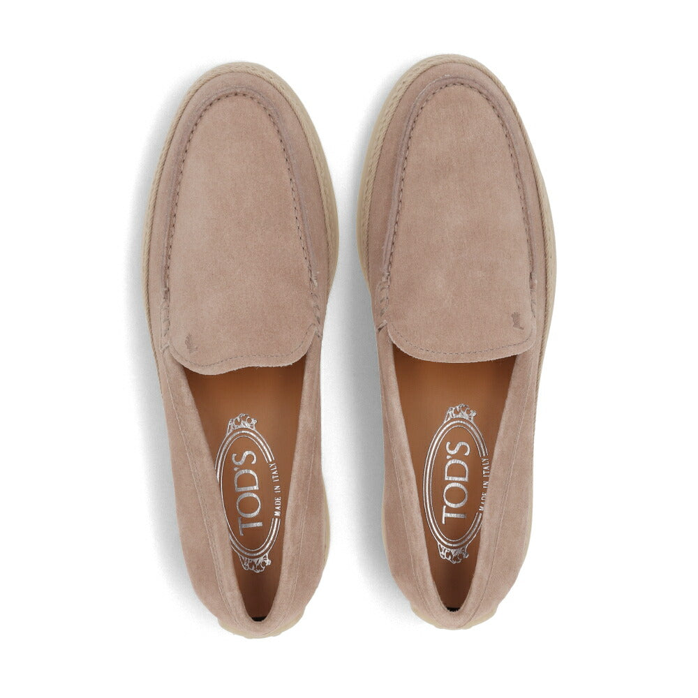 TOD'S  ピンクベージュ ダークネイビー スリッポン フラットシューズ ローファー XXW92K0HU30M8W