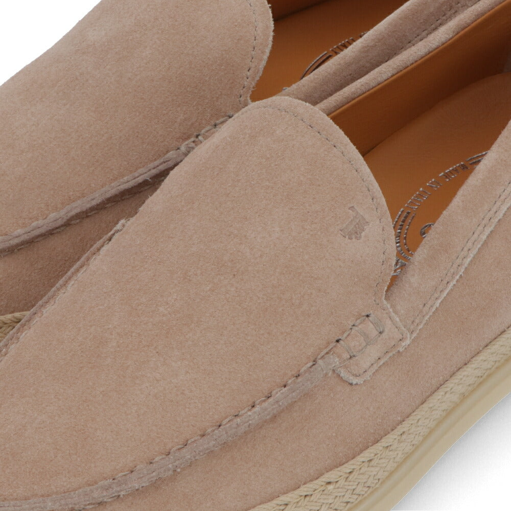 TOD'S  ピンクベージュ ダークネイビー スリッポン フラットシューズ ローファー XXW92K0HU30M8W