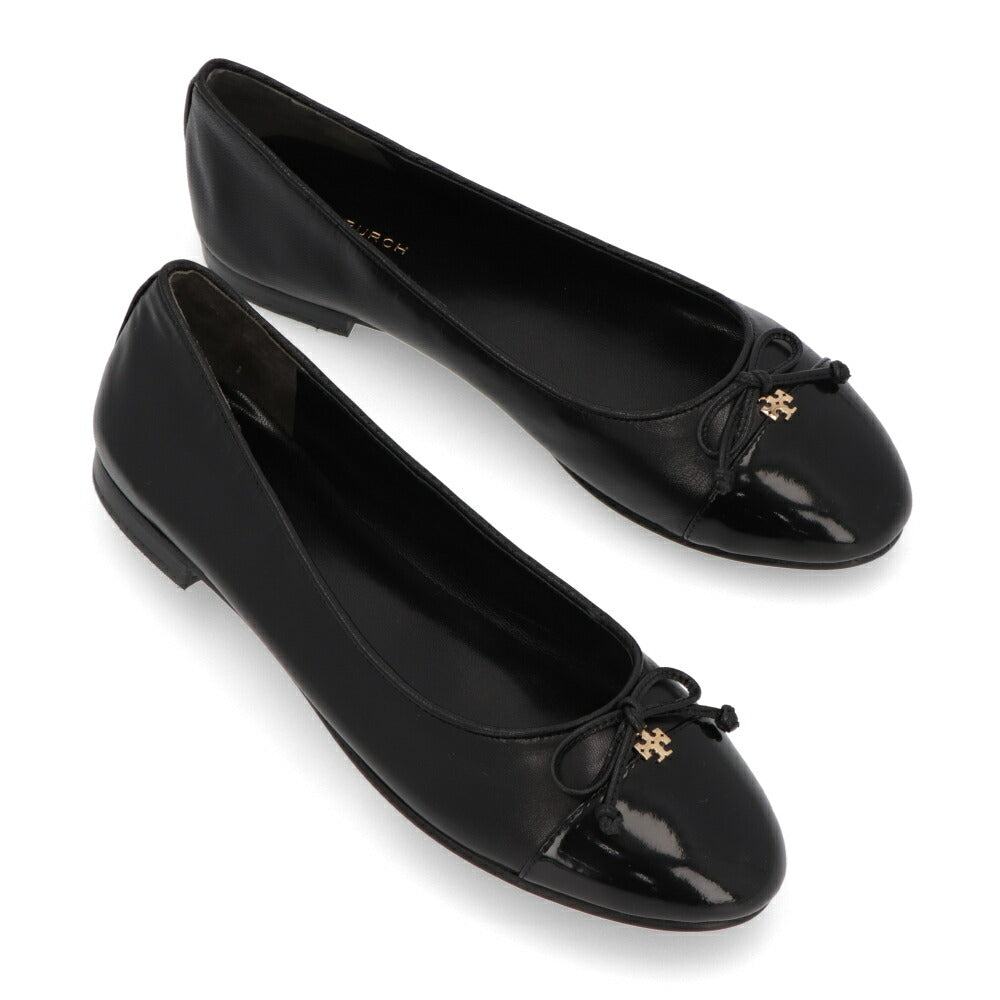 Tory Burch パンプス ブラック フラットシューズ バレエシューズ リボン 154511