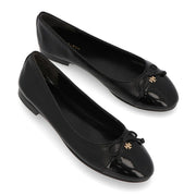 Tory Burch パンプス ブラック フラットシューズ バレエシューズ リボン 154511