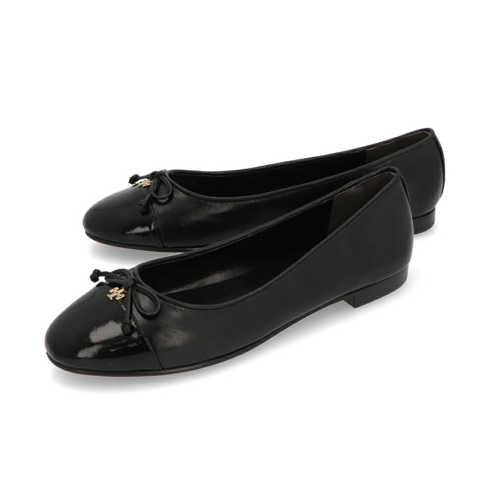 Tory Burch パンプス ブラック フラットシューズ バレエシューズ リボン 154511