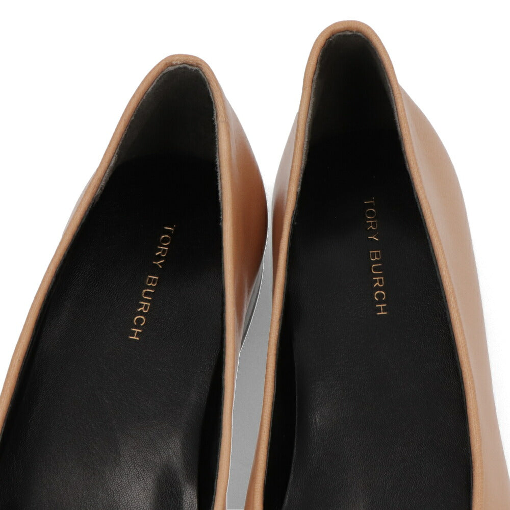 Tory Burch パンプス ベージュ×ブラック フラットシューズ バレエシューズ 154513