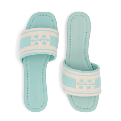 Tory Burch サンダル double jacquard slide stripe logo