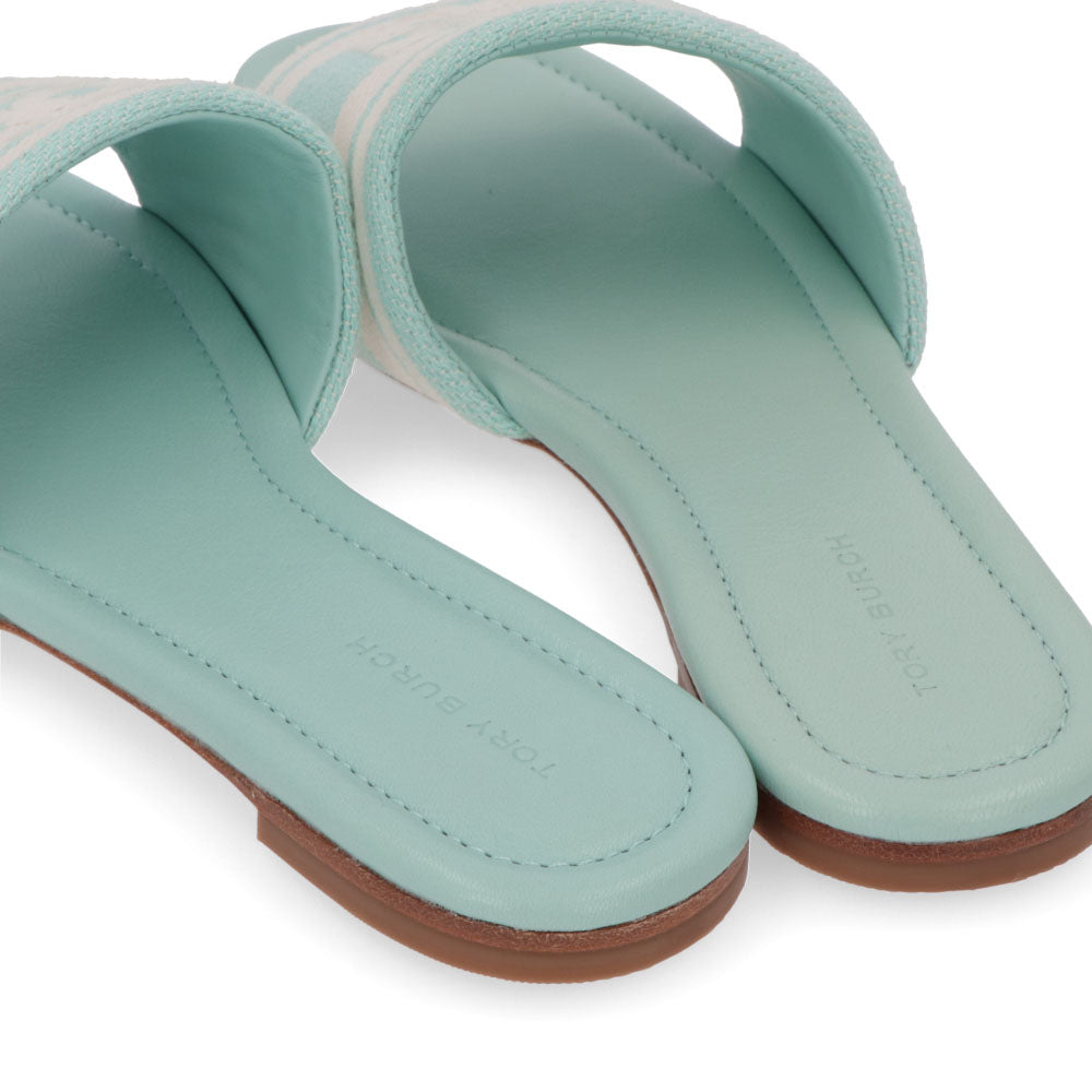 Tory Burch トリーバーチ  サンダル double jacquard slide stripe logo