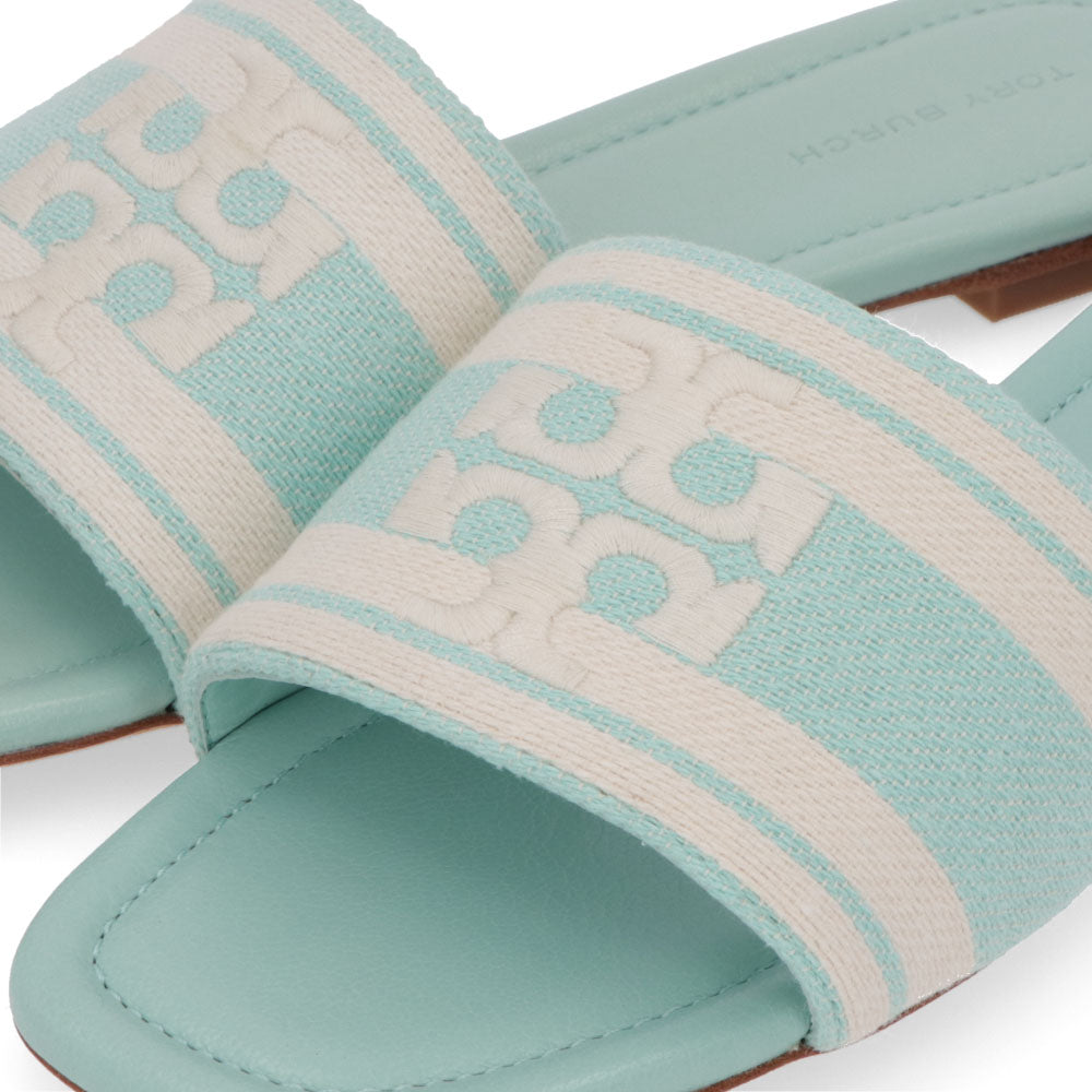 Tory Burch トリーバーチ  サンダル double jacquard slide stripe logo