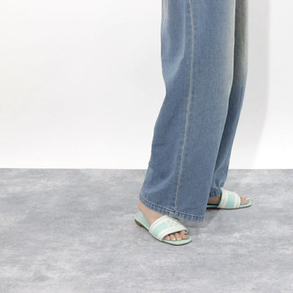 Tory Burch サンダル double jacquard slide stripe logo