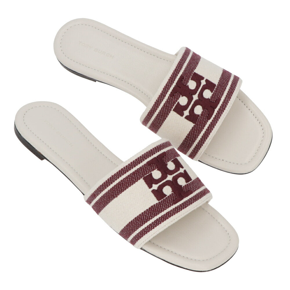 Tory Burch トリーバーチ  サンダル double jacquard slide stripe logo