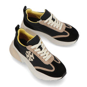 Tory Burch スニーカー GOOD LUCK TRAINER ブラック×ベージュ×イエロー 83833
