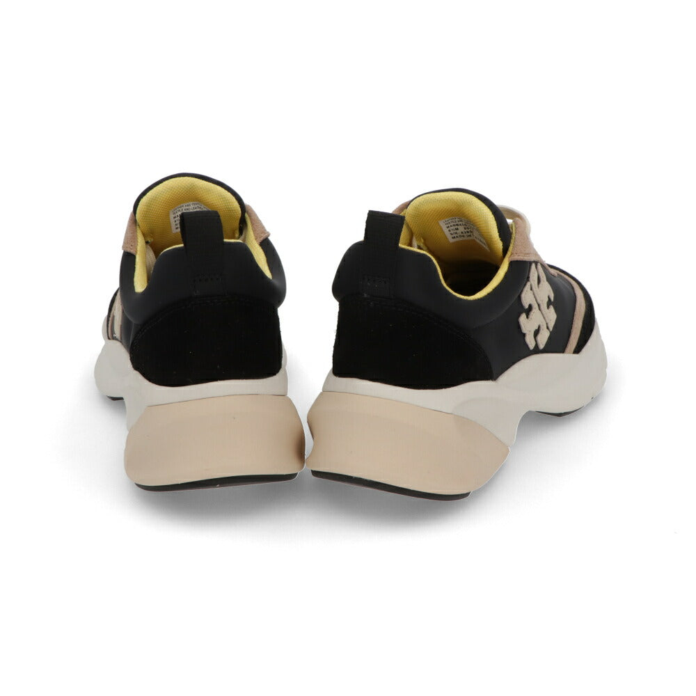 Tory Burch スニーカー GOOD LUCK TRAINER ブラック×ベージュ×イエロー 83833