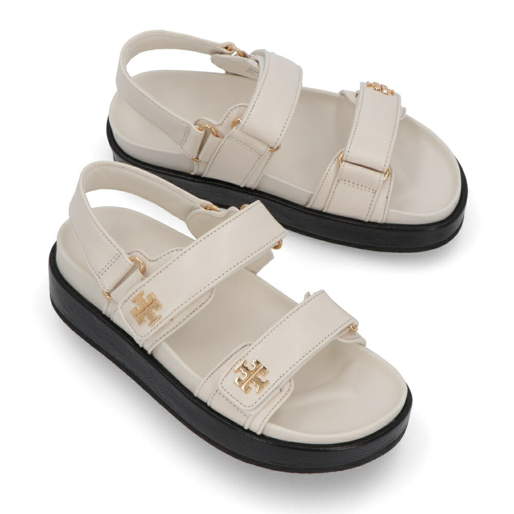 Tory Burch サンダル KIRA SPORT SANDAL アイボリー ピンク ブラック ダブルT 144328