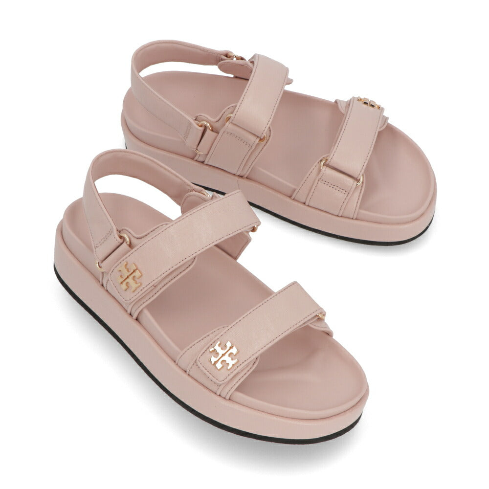 Tory Burch サンダル KIRA SPORT SANDAL アイボリー ピンク ブラック ダブルT 144328