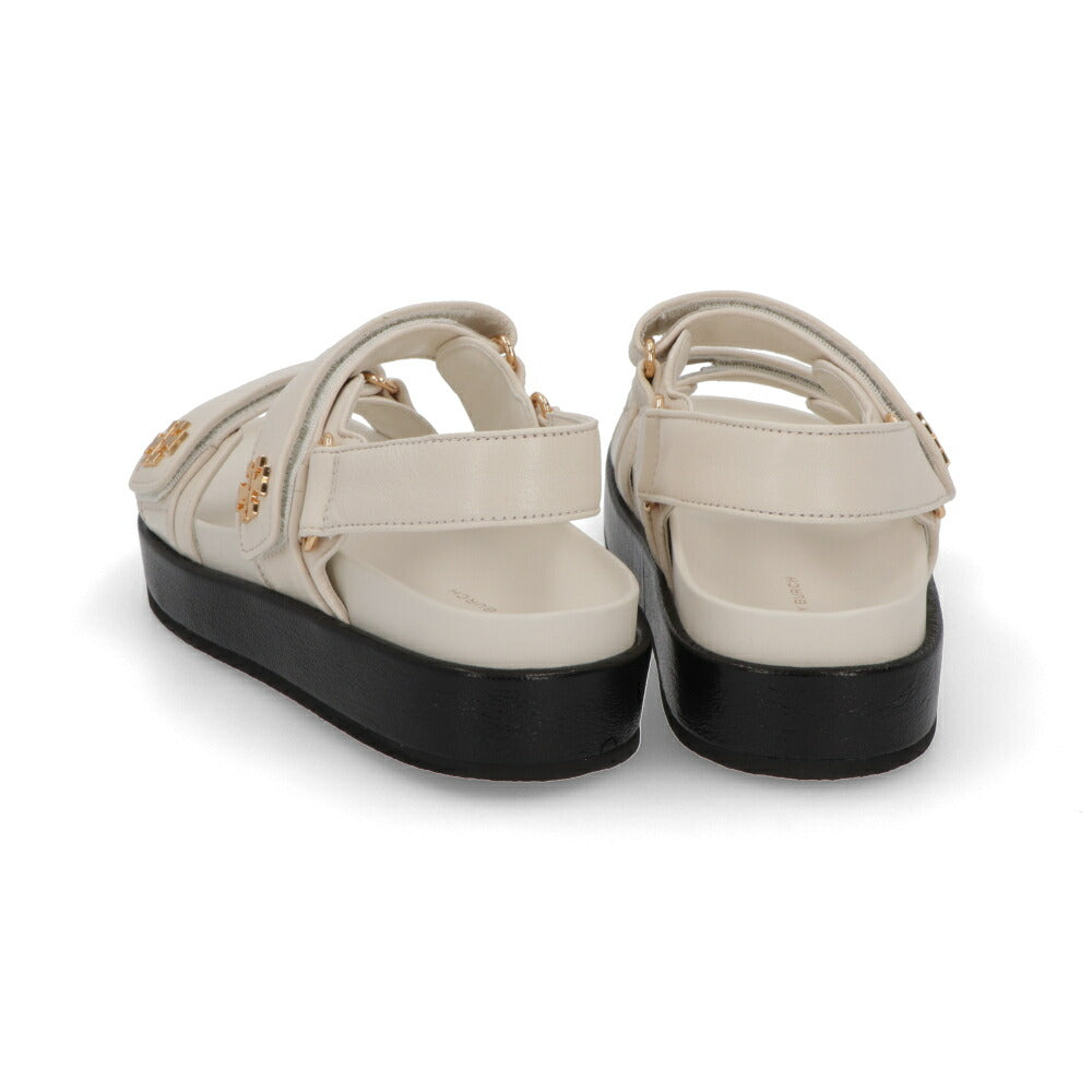 Tory Burch サンダル KIRA SPORT SANDAL アイボリー ピンク ブラック ダブルT 144328
