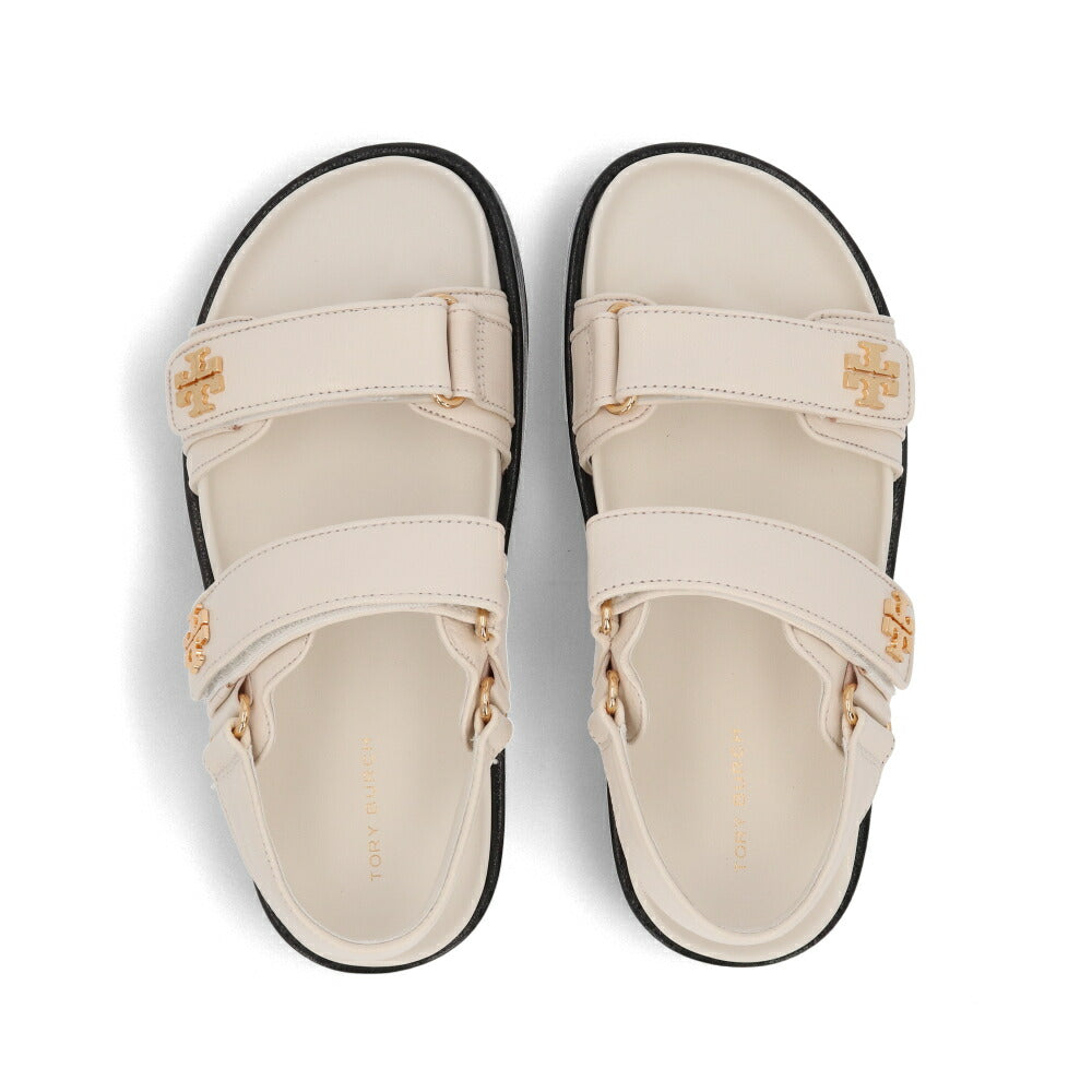 Tory Burch サンダル KIRA SPORT SANDAL アイボリー ピンク ブラック ダブルT 144328