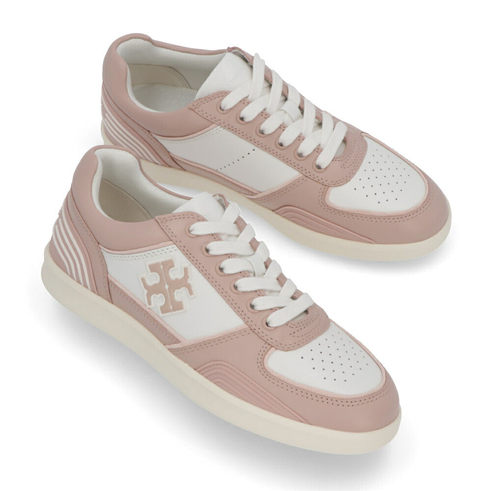 Tory Burch スニーカー CLOVER COURT ピンク×ホワイト スポーティ 152959