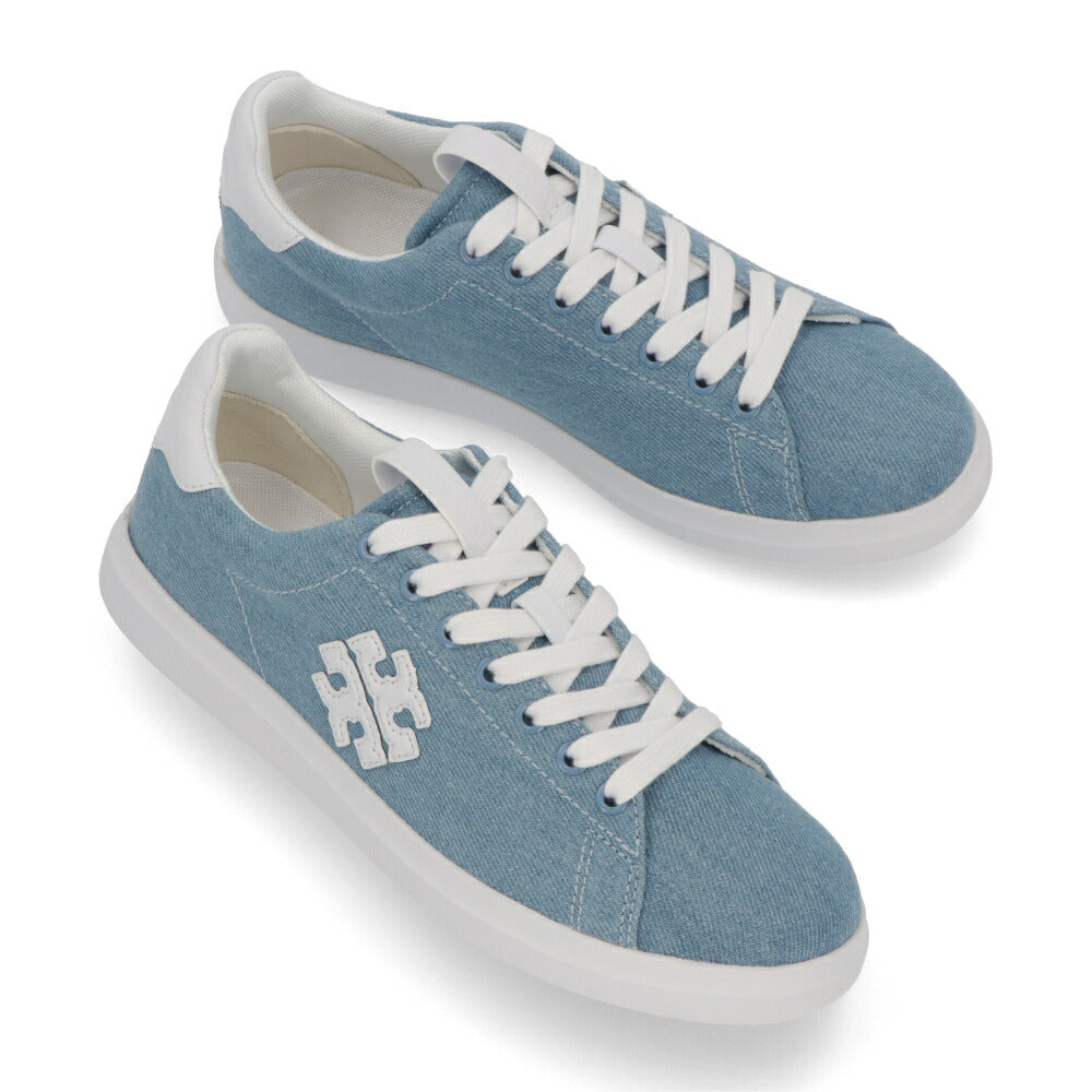 Tory Burch スニーカー Double T Howell Court デニムブルー デニム 158678