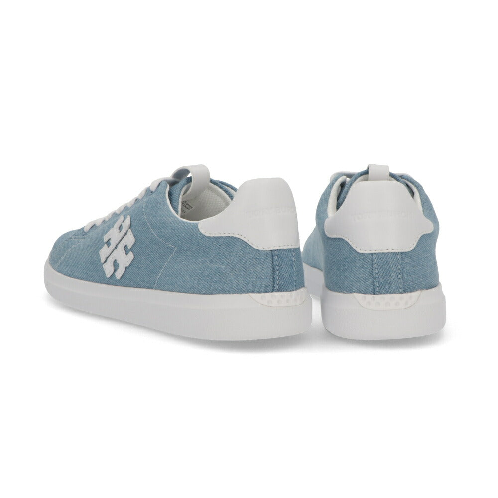 Tory Burch スニーカー Double T Howell Court デニムブルー デニム 158678