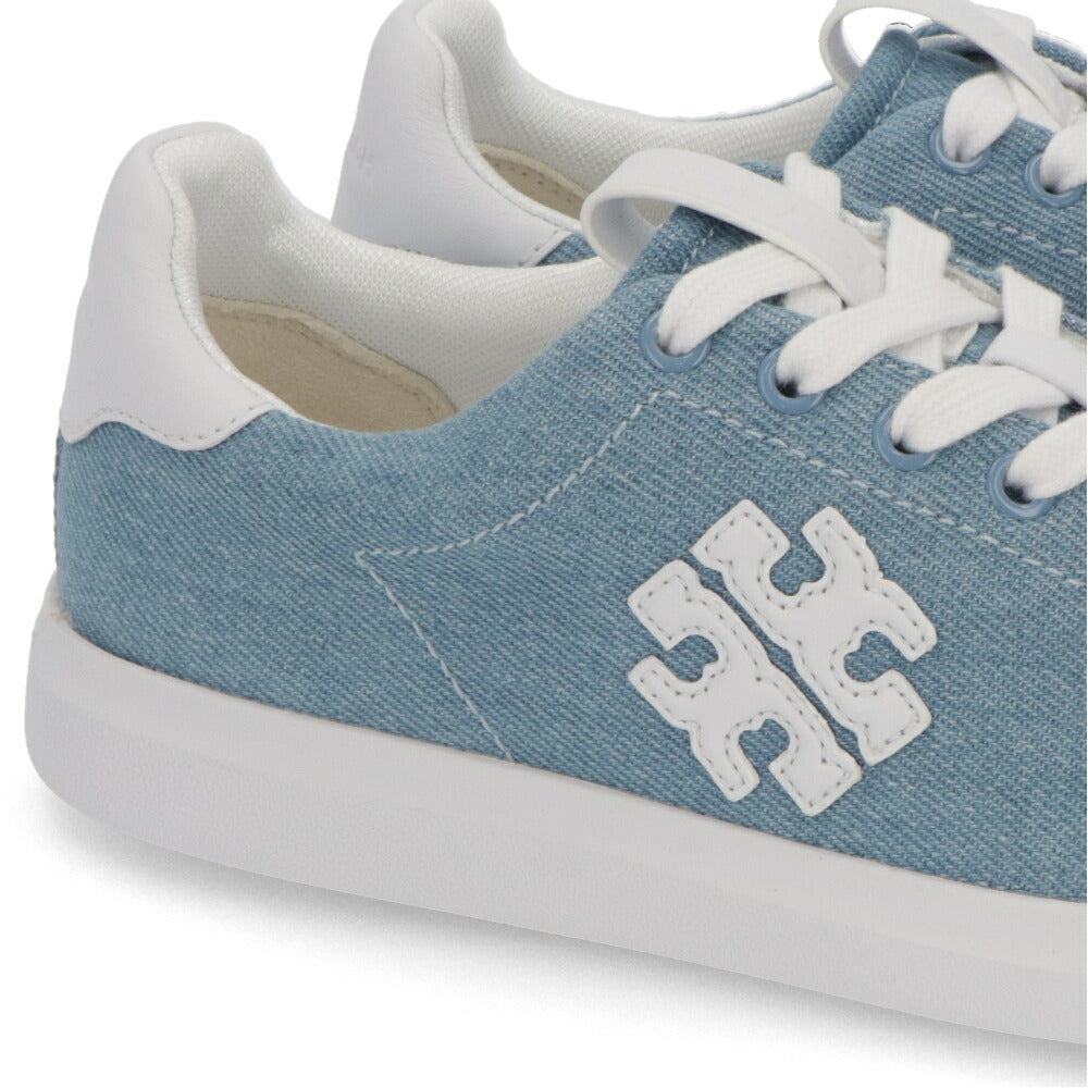 Tory Burch スニーカー Double T Howell Court デニムブルー デニム 158678