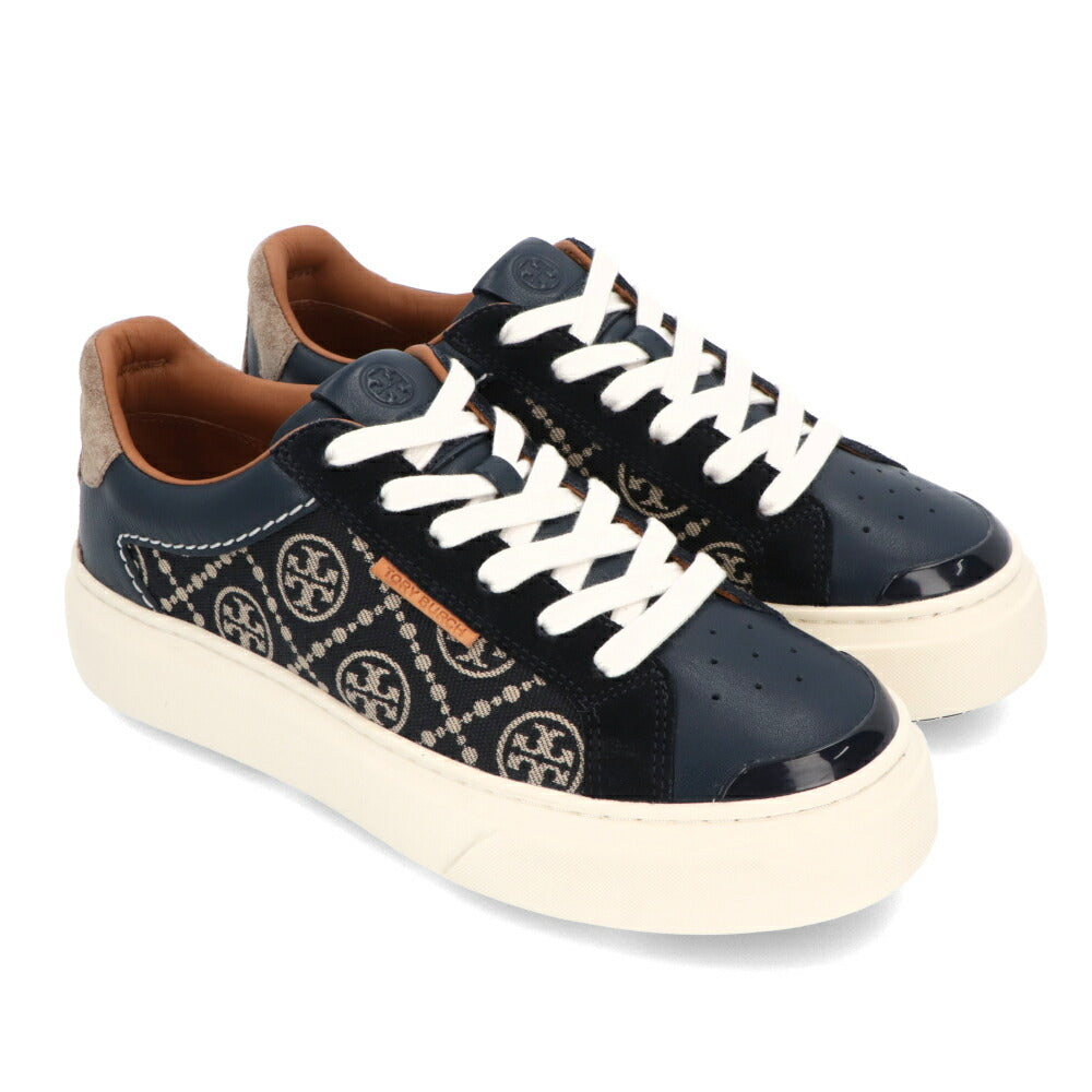Tory Burch スニーカー  ネイビー系 ジャガード モノグラム レディーバグ ダブルT 141750