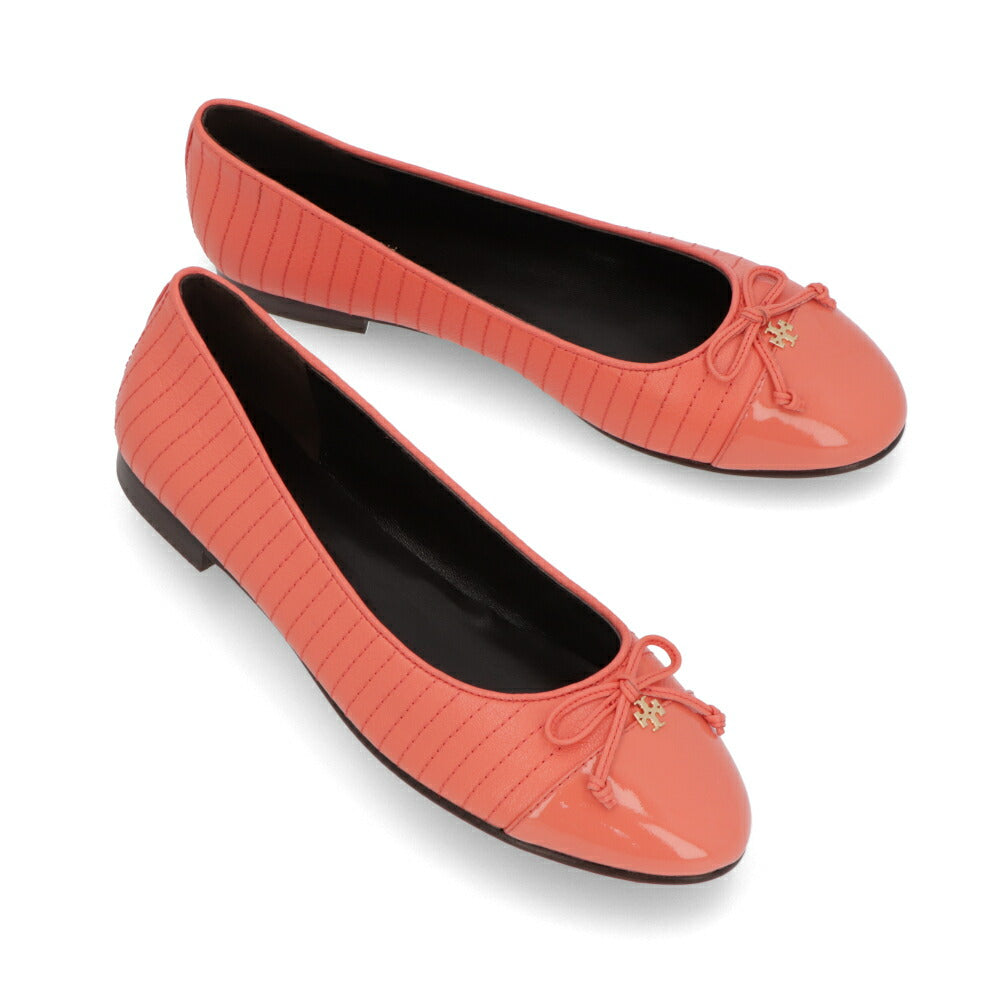 Tory Burch パンプス オレンジ系 フラットシューズ バレエシューズ リボン 159062