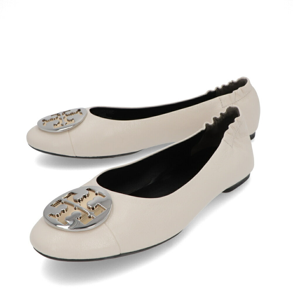 Tory Burch パンプス  アイボリー ブラウン×ブラック フラットシューズ バレエシューズ 156309