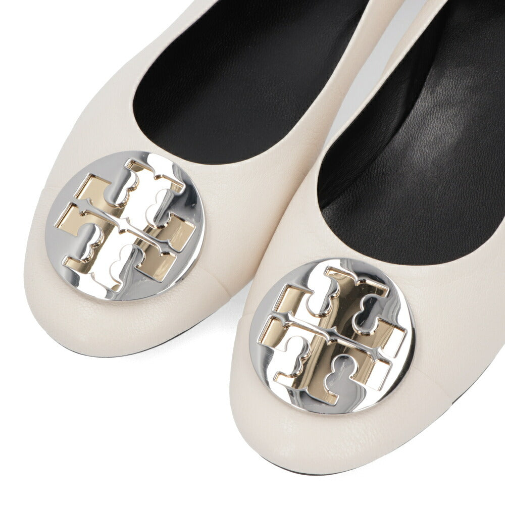 Tory Burch パンプス  アイボリー ブラウン×ブラック フラットシューズ バレエシューズ 156309