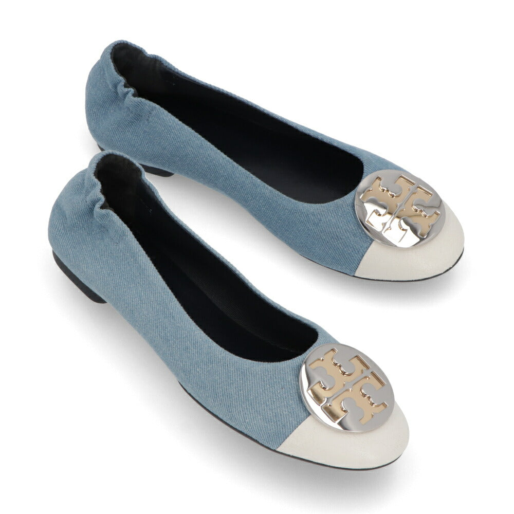 Tory Burch パンプス デニムブルー デニム フラットシューズ バレエシューズ 161388