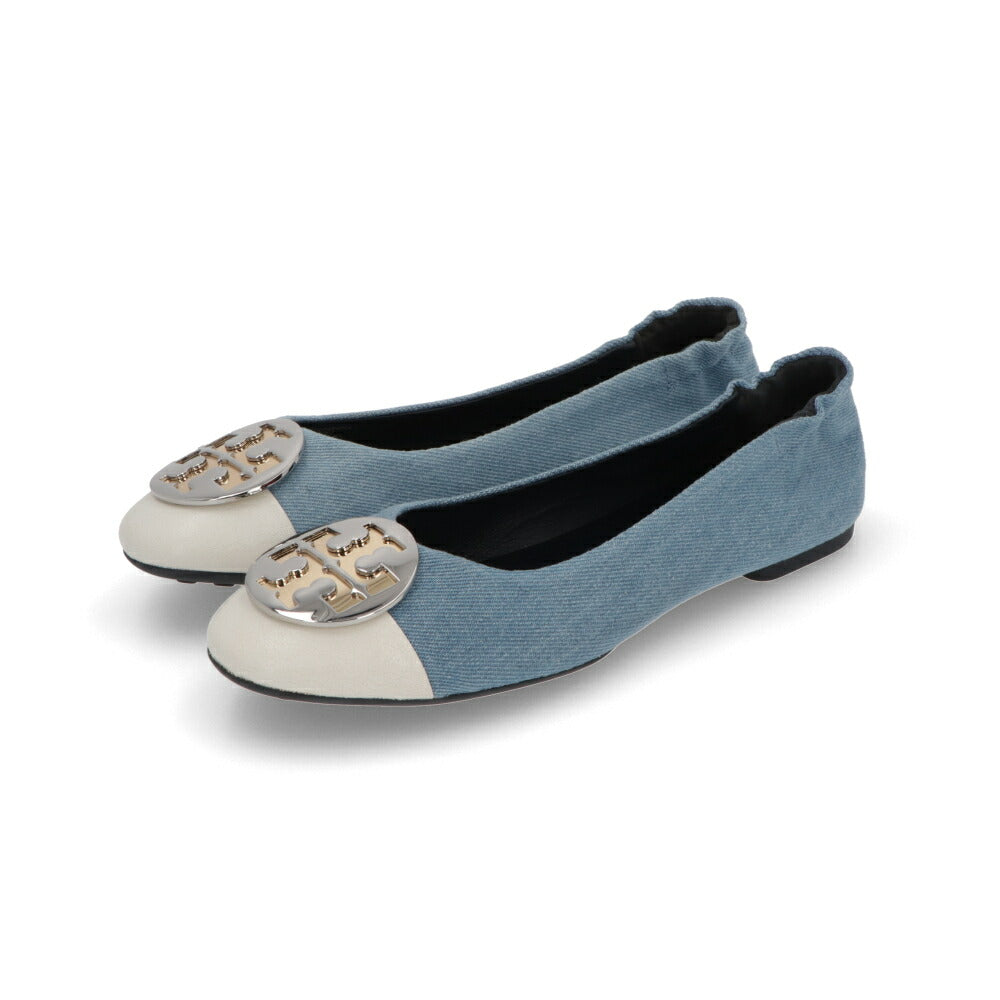 Tory Burch パンプス デニムブルー デニム フラットシューズ バレエシューズ 161388