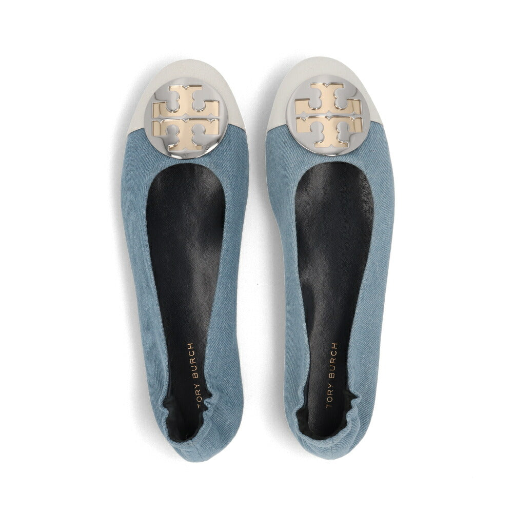 Tory Burch パンプス デニムブルー デニム フラットシューズ バレエ
