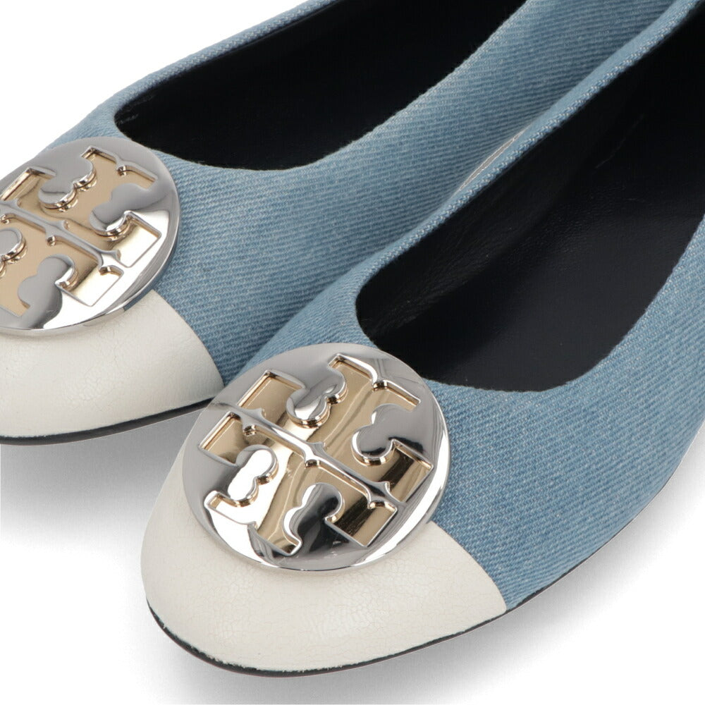 Tory Burch パンプス デニムブルー デニム フラットシューズ バレエ