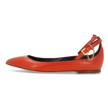 ヴァレンティノ VALENTINO ストラップ付きパンプス SW0S0S65 UFL LB8 レディース オレンジ ポインテッドトゥ ローヒール 新品
