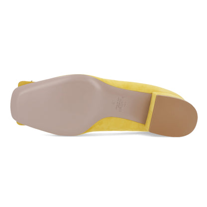 ヴァレンティノ VALENTINO パンプス TW2S0V29 ZCI KG0 レディース イエロー チャンキーヒール  ビジュー 新品