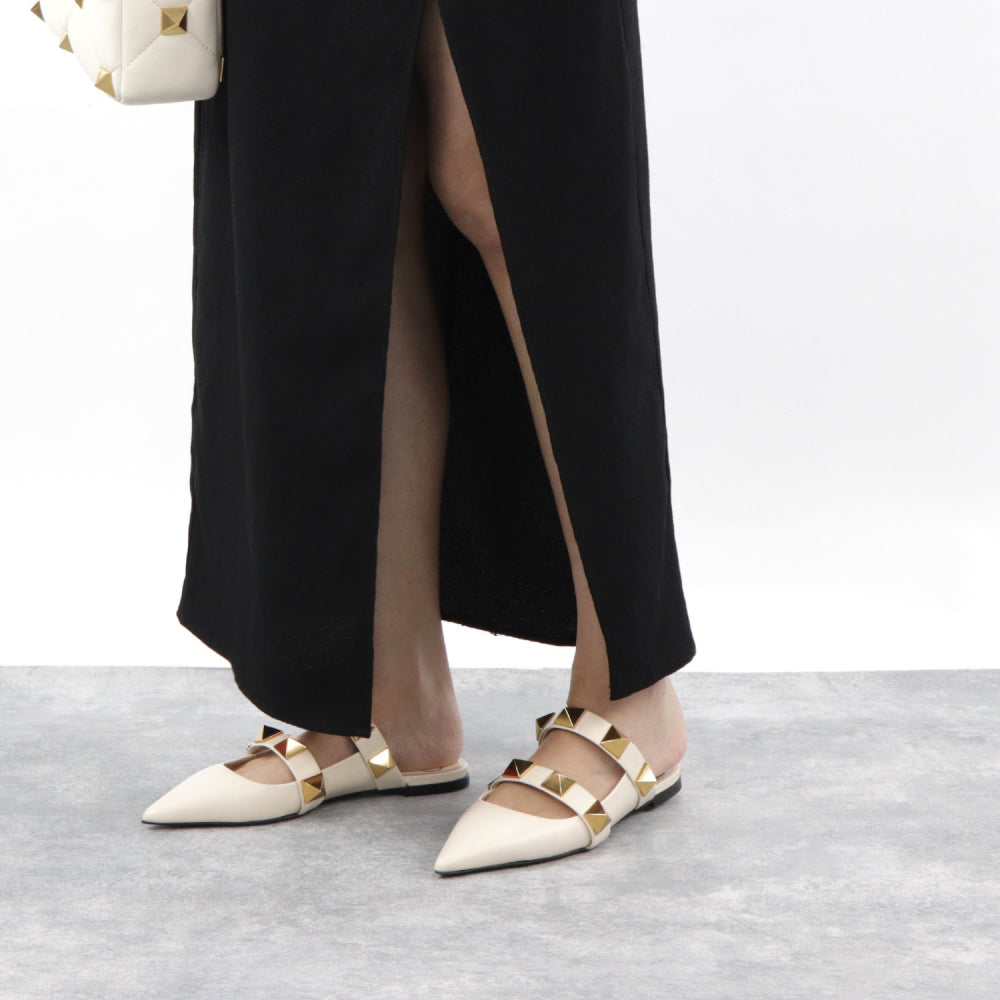 ヴァレンティノ フラットシューズ ローマンスタッズ