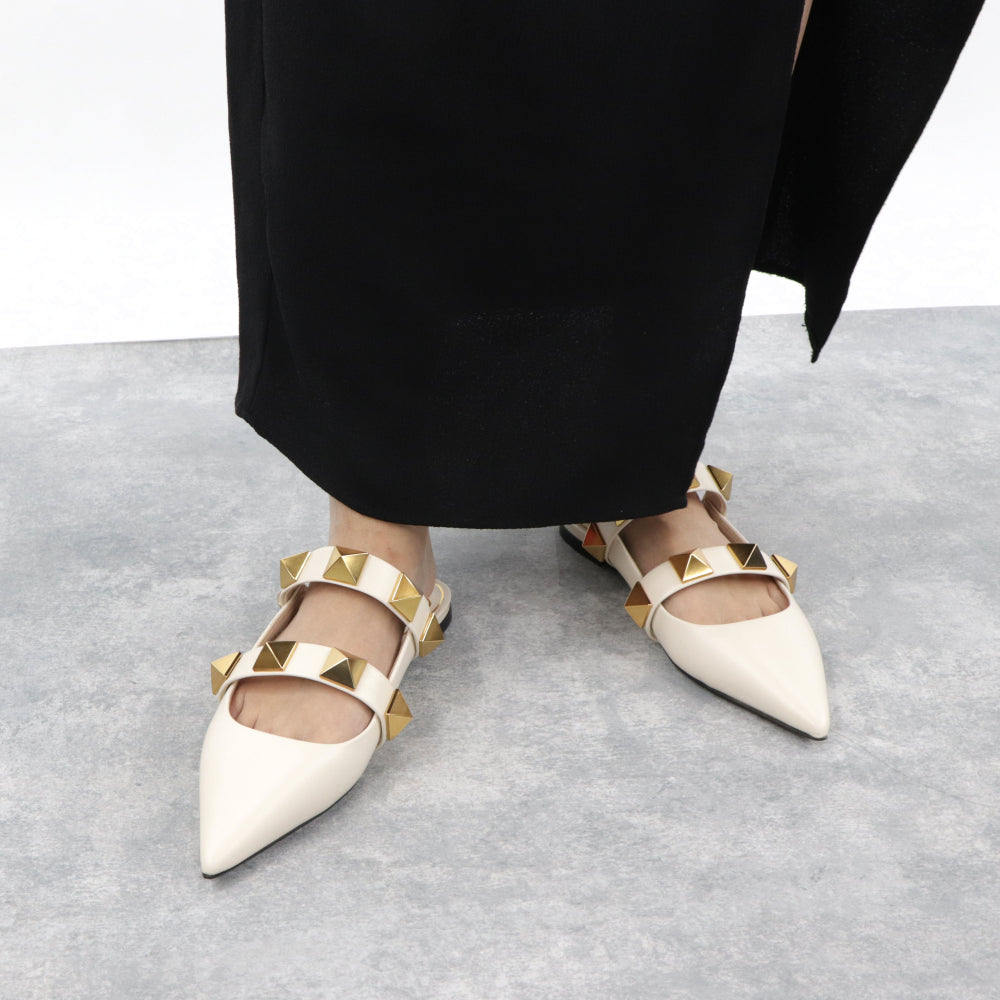 ヴァレンティノ フラットシューズ ローマンスタッズ