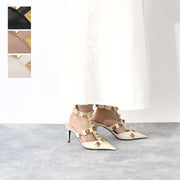 VALENTINO パンプス ローマンスタッズ ストラップ レザー