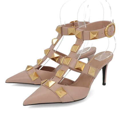 ヴァレンティノ VALENTINO シューズ パンプス レディース ブラック ベージュ アイボリー レザー ローマンスタッズ ポインテッドトゥ ゴールド金具 サンダル ヒールあり 2W2S0CB2ZWM