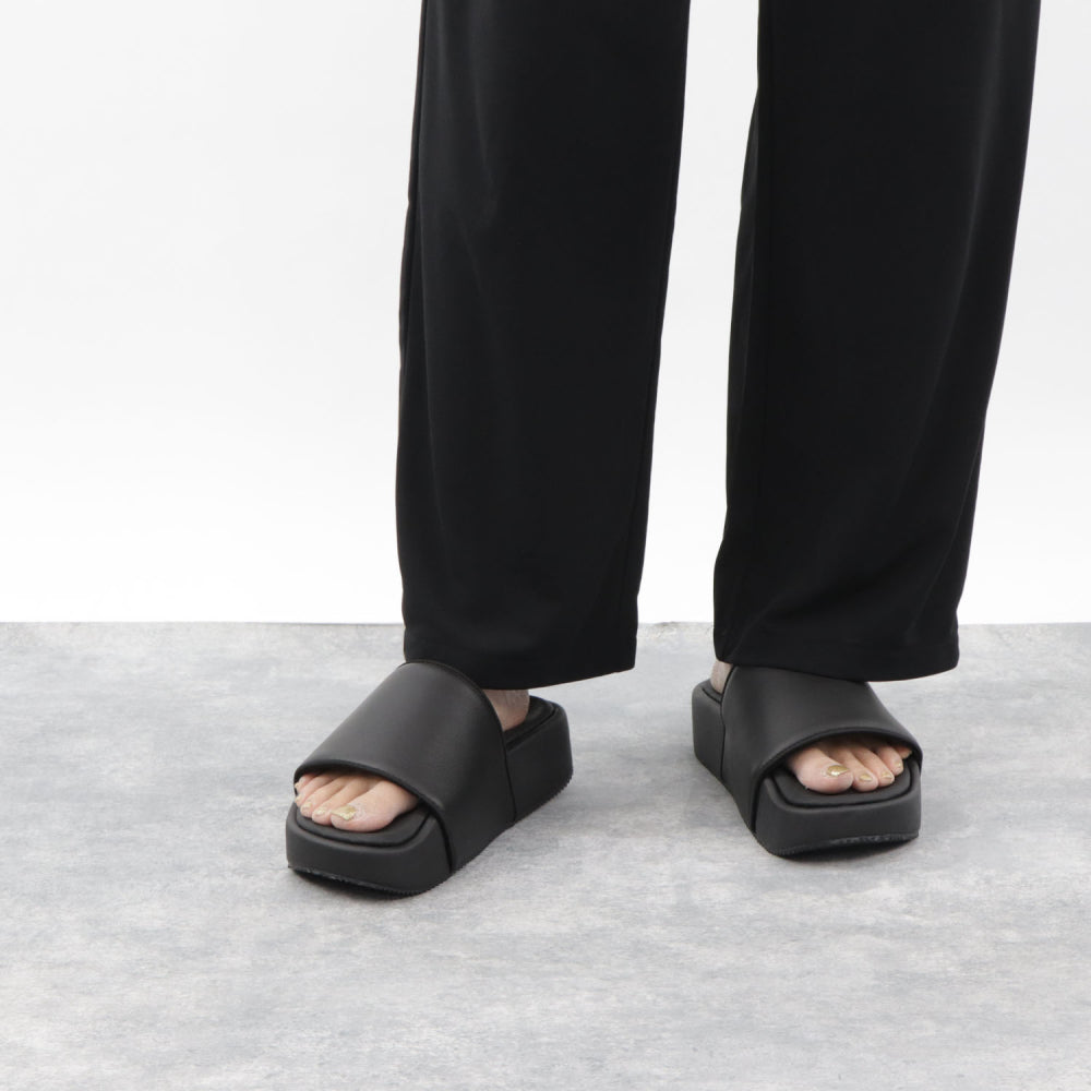 ADIDAS アディダス Y-3 ワイスリー ヨウジヤマモト FZ6403/SLIDES サンダル BLACK ブラック 厚底 ビーチサンダル 新品
