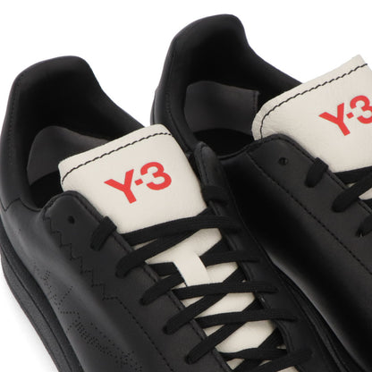 ワイスリー Y-3 シューズ スニーカー メンズ ヨウジコート ブラック レザー ロゴ ツートンカラー ステッチ アディダス ローカット EF2557