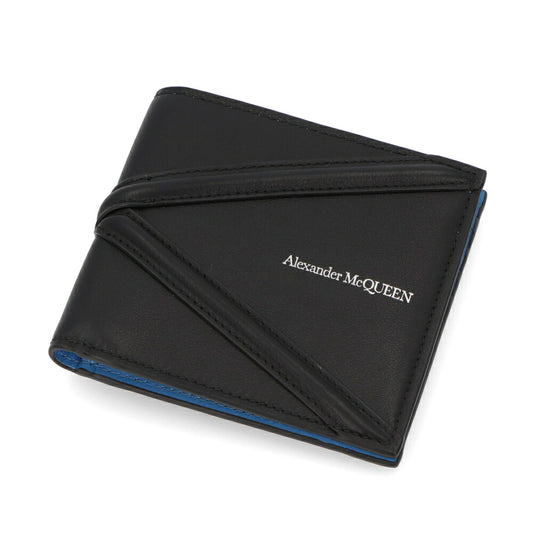 ALEXANDERMCQUEEN ブラック バイカラー ミニ財布 726320