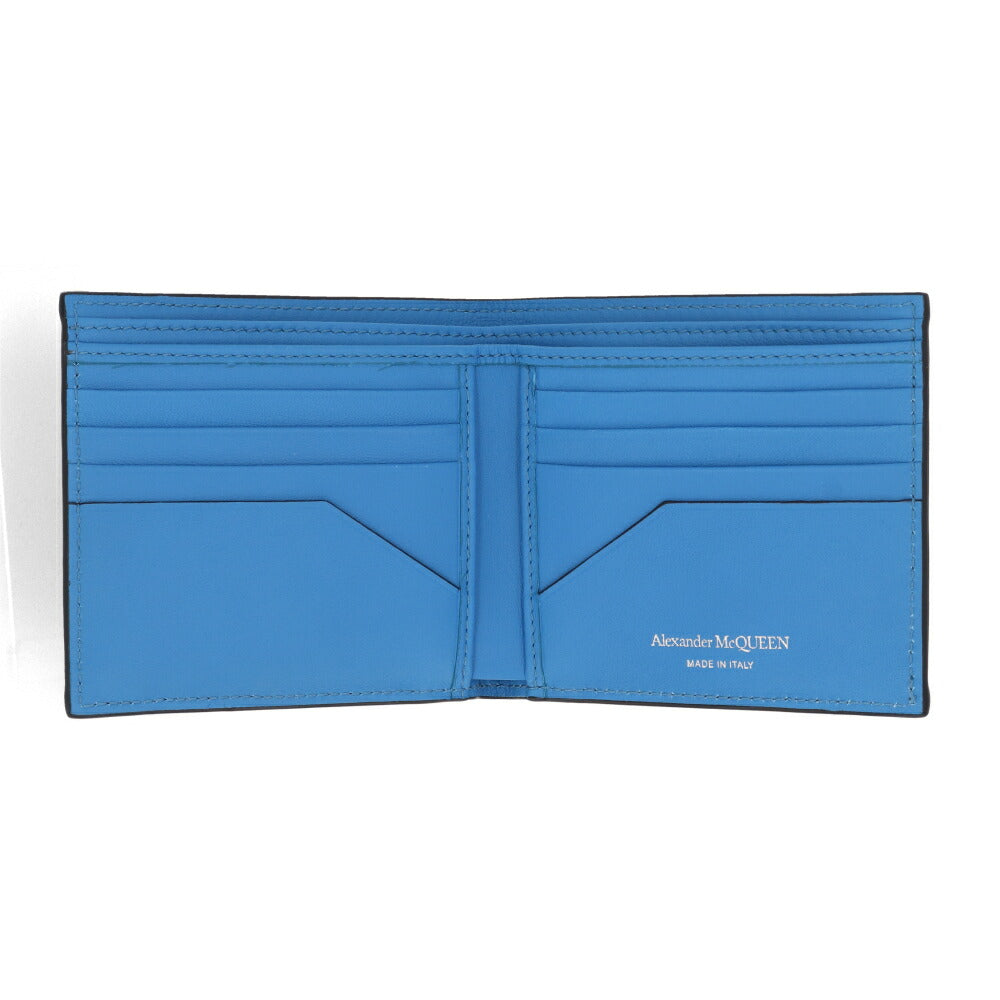 ALEXANDERMCQUEEN ブラック バイカラー ミニ財布 726320