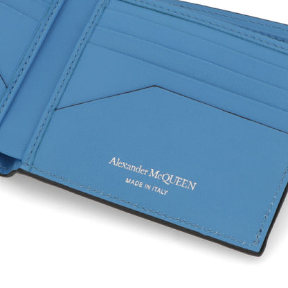 ALEXANDERMCQUEEN ブラック バイカラー ミニ財布 726320